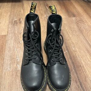 Dr. Martens Black Leather Boots - like new, worn only a couple times